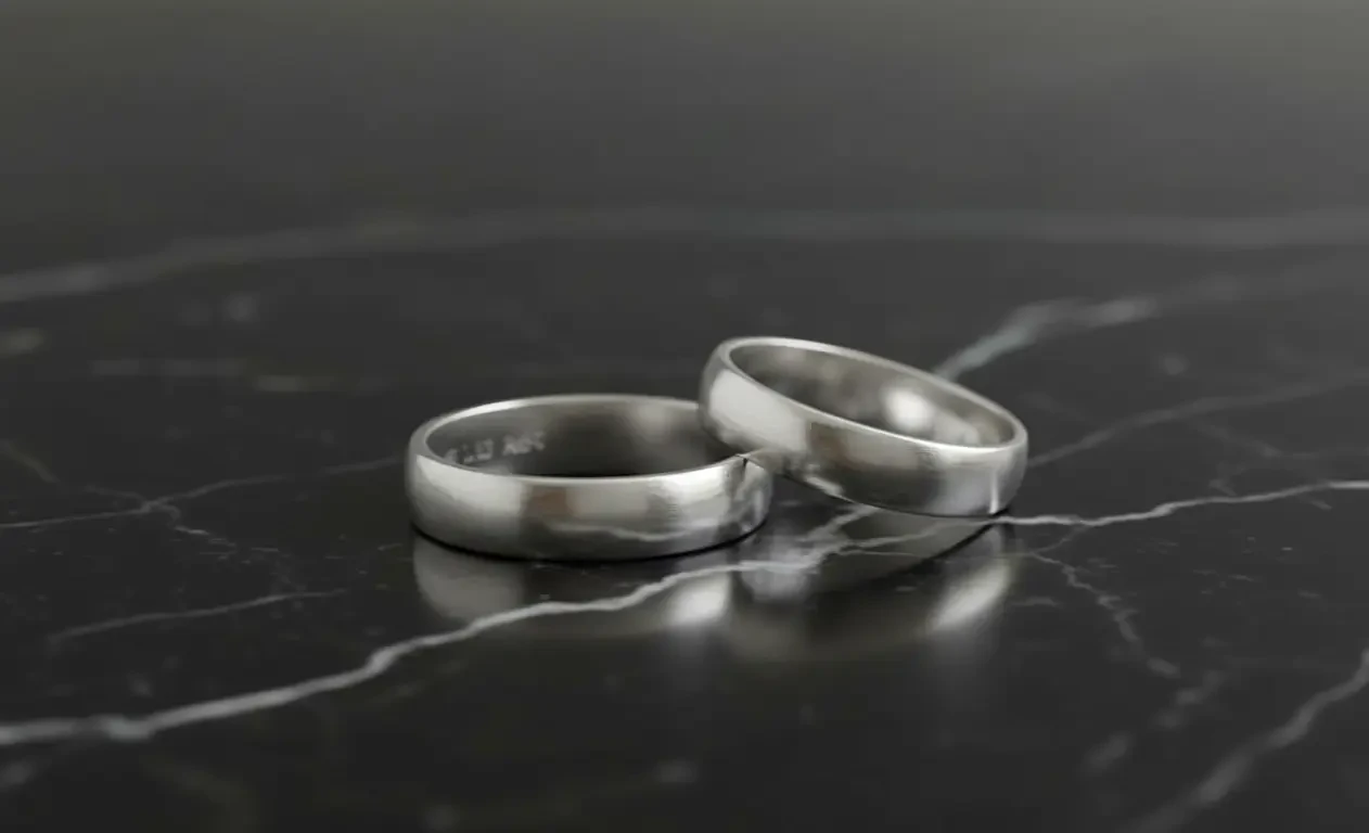 Vista de Dúo de argollas media caña clásica