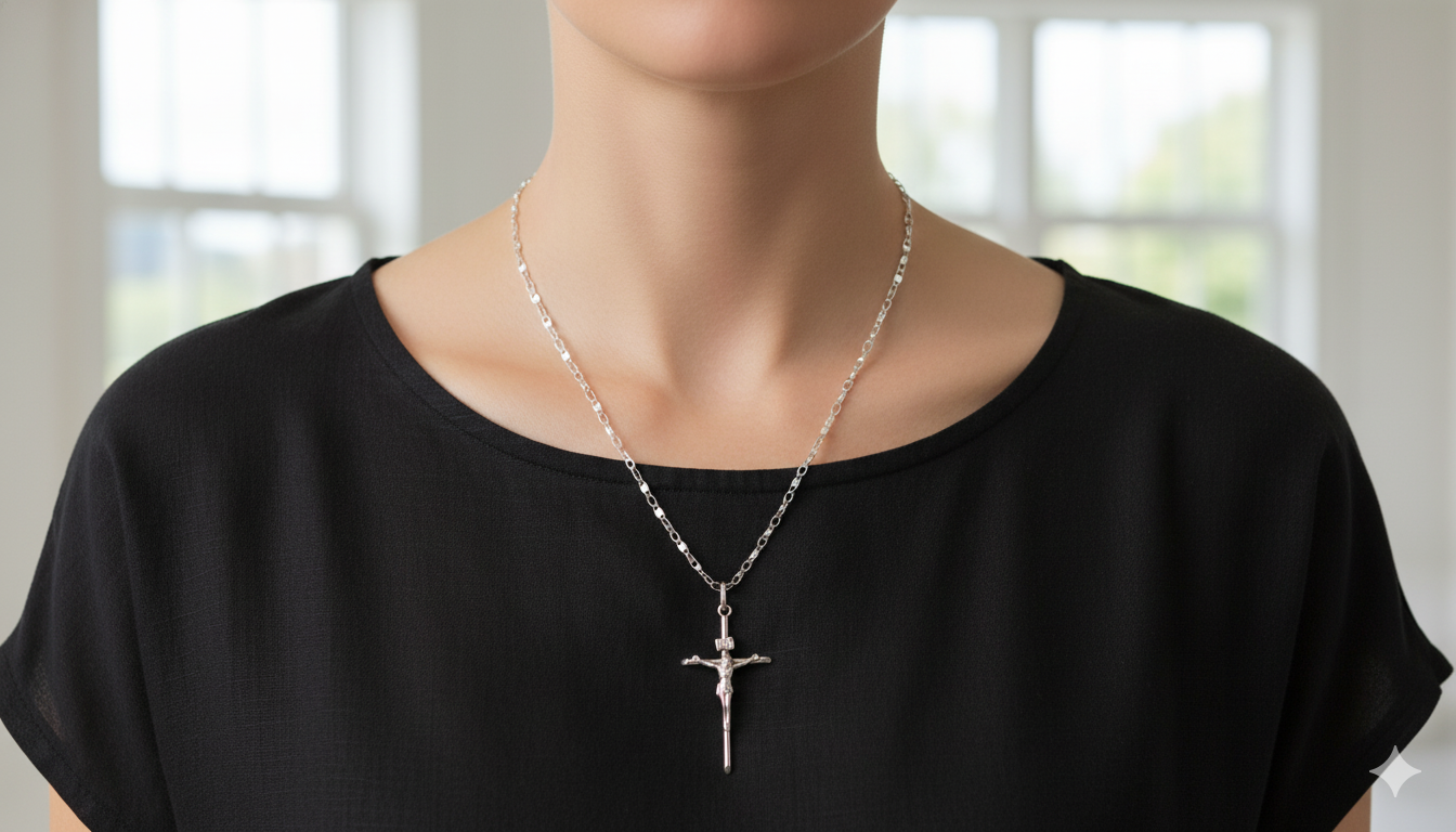 Vista de Ladder Chain with Crucifix