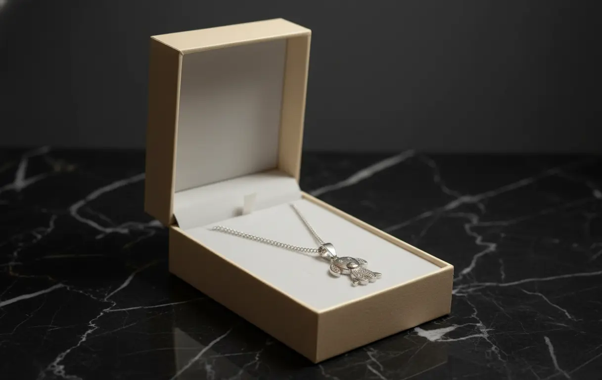 Cadena tipo Singapour con dije de perro