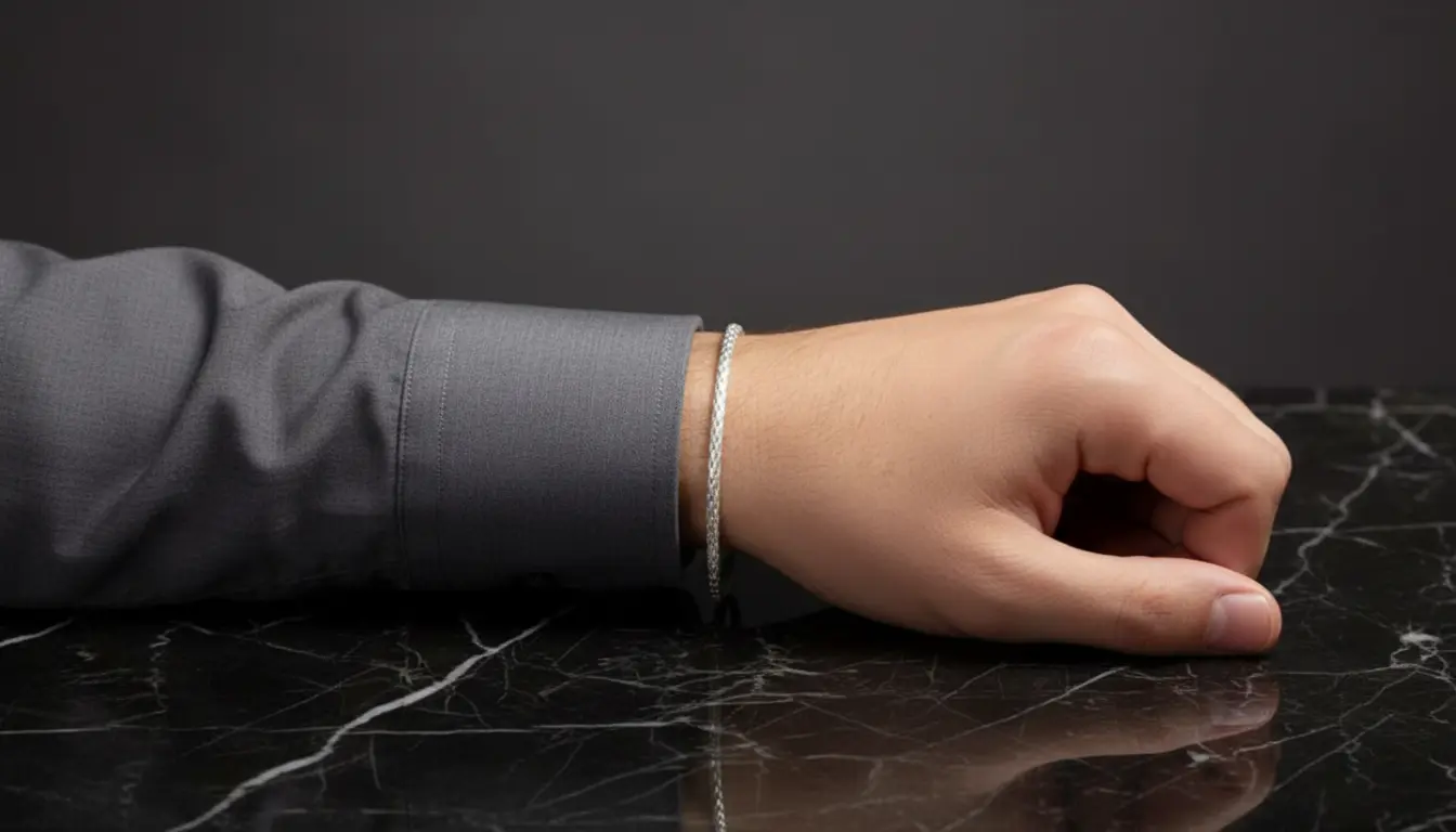 Pulsera trenzada de plata 925