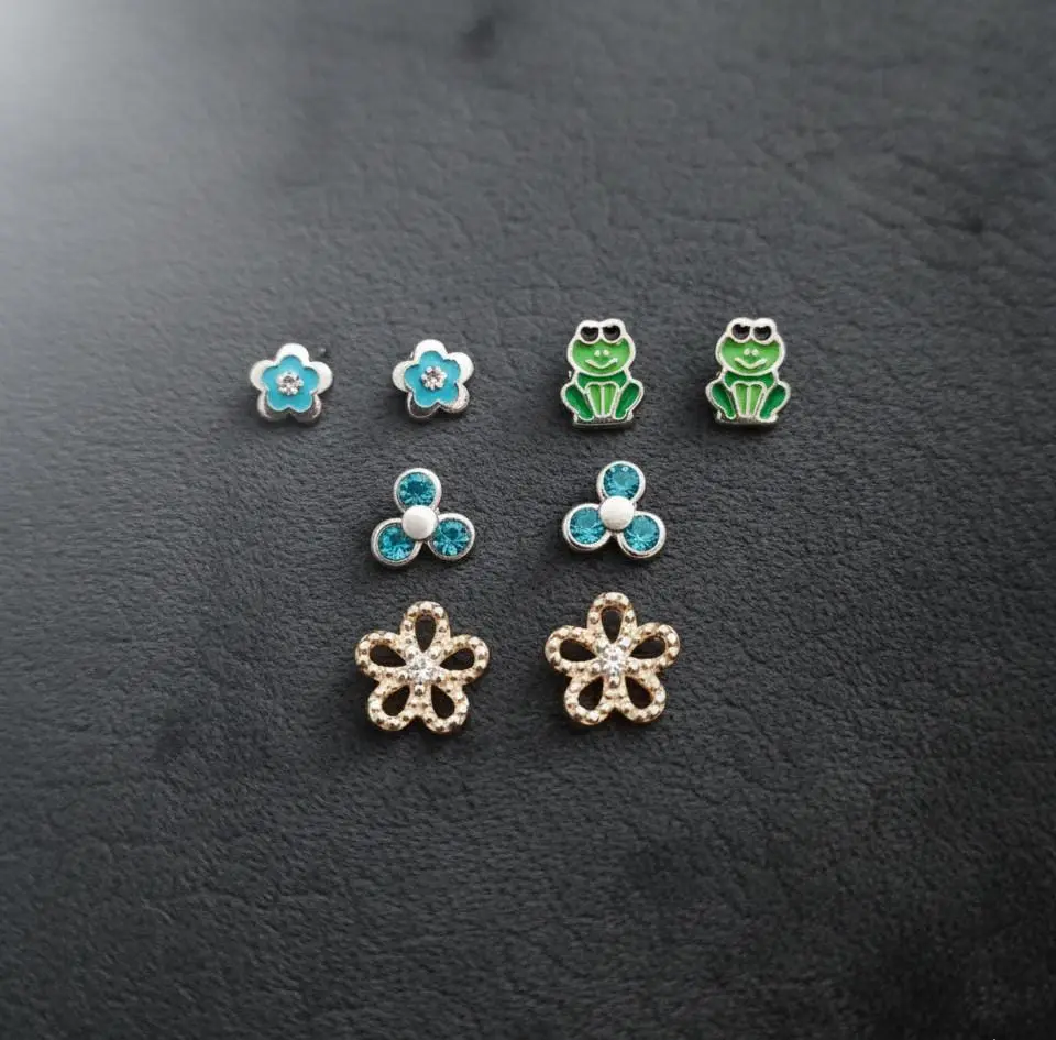 Vista de Estuche de Topos Plata 925 - 4 Pares Temáticos